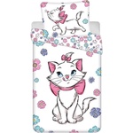 Jerry Fabrics Бяло единично памучно детско спално бельо 140x200 cm Marie Cat "Floral" - Jerry Fabrics (24BS136)