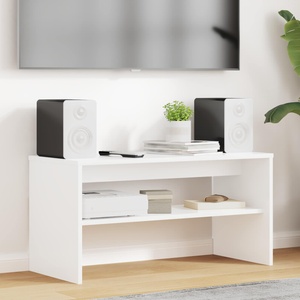 vidaXL ТВ шкаф 80 x 35 x 40 см Бяло Инженерна дървесина (8000300)