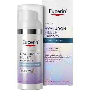 Eucerin Hyaluron-Filler + Longevity Нощен крем против стареене, 50 ml