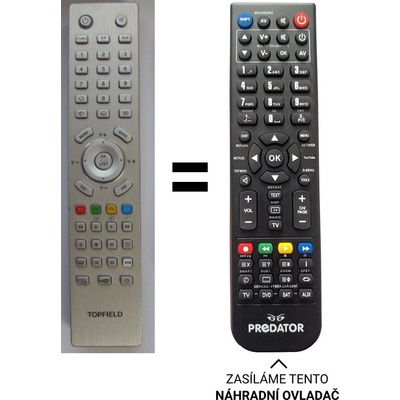 Dálkový ovladač Predátor Topfield TF7710 HD PVR – Hledejceny.cz