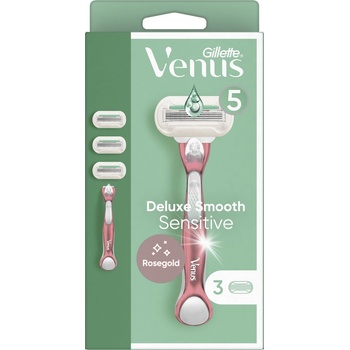 Gillette Venus Deluxe Smooth Sensitive Rose Gold + 3 ks hlavic