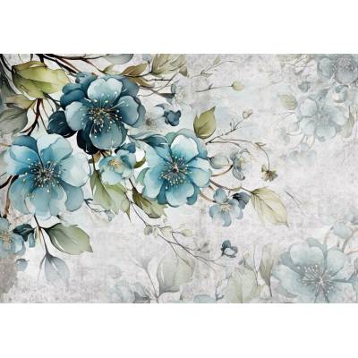 Postershop Fototapeta vliesová Turquoise Flowers, rozměry 152,5x104 cm