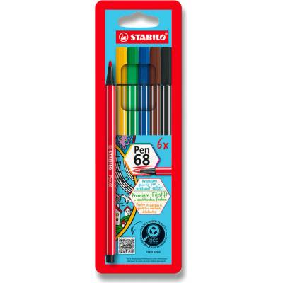 Stabilo Pen 68 sada 6 neonových barev