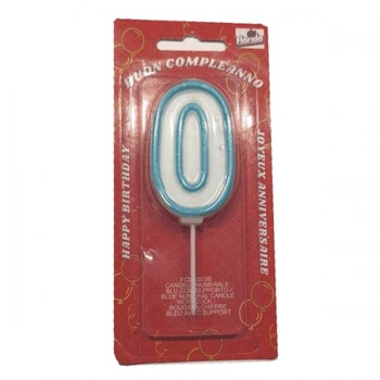 Свещ Рожден Ден синя 0