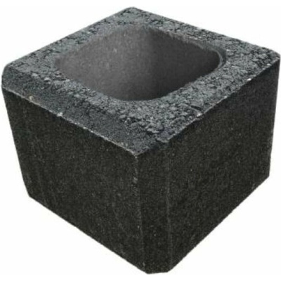Tvarovka ukončující poloviční Presbeton Simple block HX 3/20/AF hladká – černá