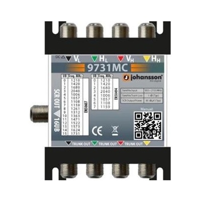 Johansson 9731MC 4xIN 1xOUT 16UB Wideband friendly