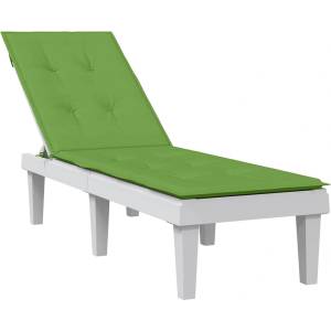 vidaXL Възглавница за стол шезлонг меланж зелена (75+105) x 50 x 4 см плат (4002492)