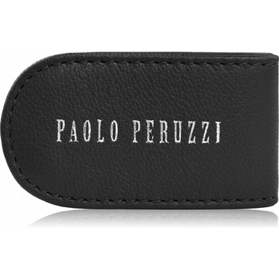 Paolo Peruzzi pouzdro na bankovky z pravé kůže černé barvy muž