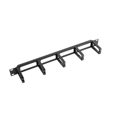 Lanberg Органайзер за кабели, Lanberg, тип B, 19'', 1U, черен (AK-1202-B) (AK-1202-B)