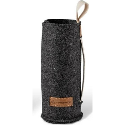Tmavosivý filcový obal na sklenenú fľašu 7 x 21cm / 450ml a 650ml Goodways