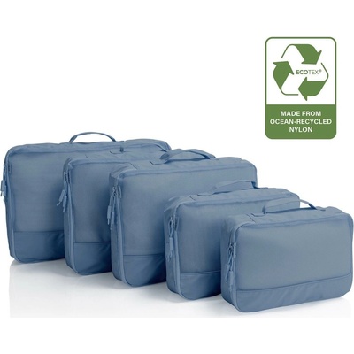 Heys Ecotex Packing Cube 5 Pc Set Blue Ocean
