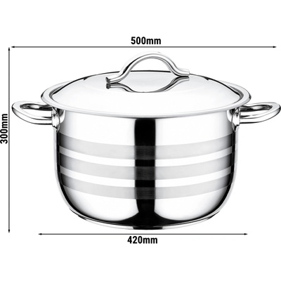 G.Gastro Hrnec - Nerezová ocel - Ø 400 mm - 27,80 L - Výška: 300 mm - D14159080