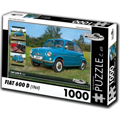 Retro-auta č. 49 Fiat 600 D 1964 1000 dielov
