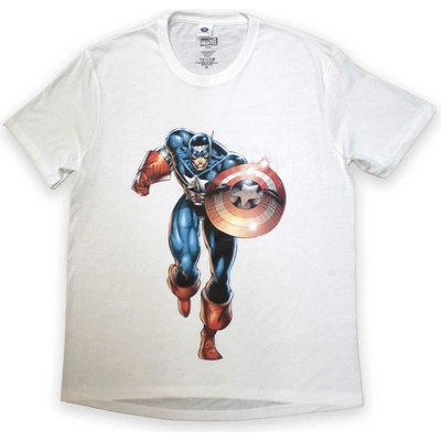 Marvel tričko Captain America Running biele
