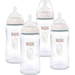 Nuk Комплект стъклени шишета NUK First Choice + - 4 части, 240 ml, размер М (10225363) - ozone