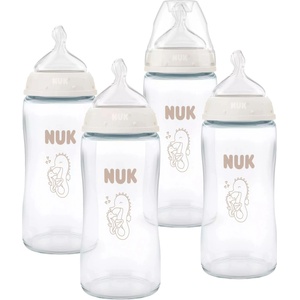 Nuk Комплект стъклени шишета NUK First Choice + - 4 части, 240 ml, размер М (10225363) - ozone