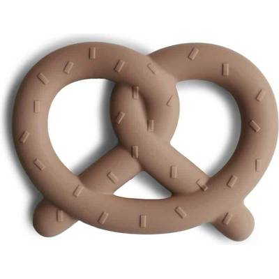 Mushie silikon kousátko Preclík Pretzel natural