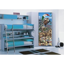 AG Design FTDNV-5426 Dětská vliesová fototapeta Burák na padáku rozměry 90 x 202 cm