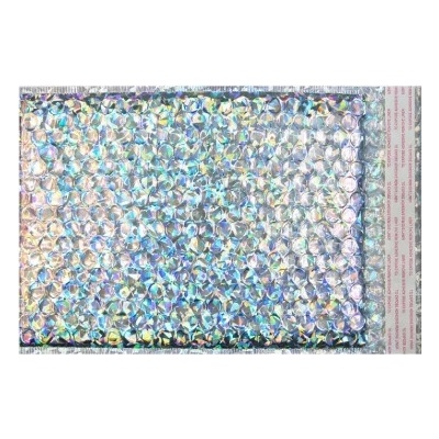 Bublinková holografická strieborná obálka metalická B5/DVD (250x180mm)
