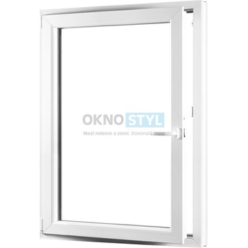 Oknostyl Jednokřídlé plastové okno PREMIUM otvíravo-sklopné levé 950 x 1400 mm barva Bílá