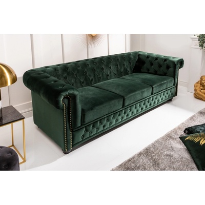 Bighome Sedačka CHESTERFIELD ZAMAT zelená