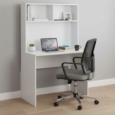 TopMebel Меламинов учебен бюро Trendline в бял цвят 90x52x148см