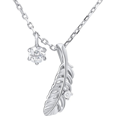 SILVEGO Stříbrný s pírkem se Swarovski Zirconia MW11173S