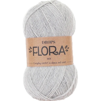 Příze DROPS Flora mix 03 - světlá šedá