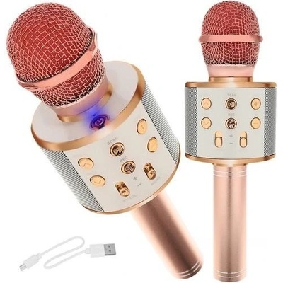 Izoxis 22190 Karaoke bluetooth mikrofon světle růžová