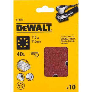 DEWALT Шкурка DeWALT 115 x 115 мм, P120, велкро (10 бр. ) DT3023 (DT3023)
