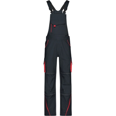 James & Nicholson kalhoty Color JN 848 s laclem Šedá carbon/červená