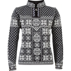 Dale of Norway Дамски вълнен пуловер Dale of Norway Women's Peace Sweater Wool jumper - Black / Off White - размер XL (105-2928-0114)