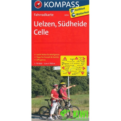 Kompass Fahrradkarte Uelzen Südheide Celle