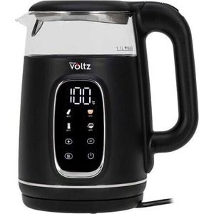 Voltz Електрическа кана Oliver Voltz OV51230AF Black/Silver, вместимост 1.7 литра, 13 температурни настройки, 1850W, черна (OV51230AF Black/Silver) Електрически кани