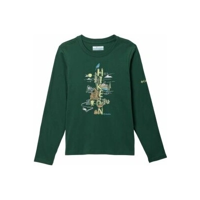 Columbia Dobson Pass Long Sleeve Graphic Tee zelená
