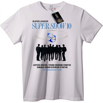 NOONEBRAND Тениска Super Junior Super Show 10 20-годишнина - L, White
