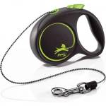 flexi Автоматичен повод FLEXI Black Design XS зелено въже 3 м - 8 кг 03322
