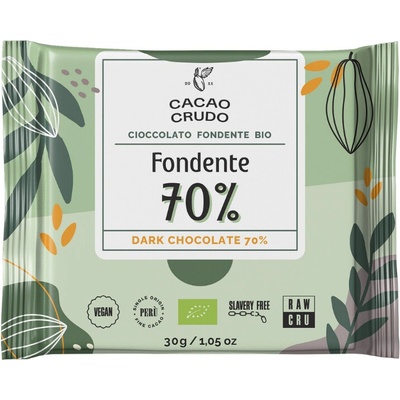 Cacao Crudo Raw Hořká čokoláda Bio 70% 30 g