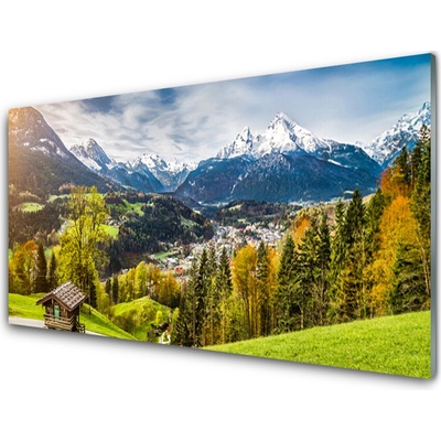 Obraz na skle Skleněná Alpy Krajina 100x50 cm