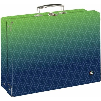 OxyBag Kufrík lamino hranatý A4 OXY NEXT Ombre Green