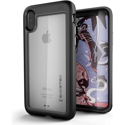 Ghostek Atomic Slim Case - хибриден удароустойчив кейс за iPhone XS, iPhone X (черен)