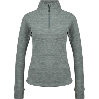 Heber Peak Дамски поларен пуловер Heber peak Women's TimberHe. Fleece Half Zip Fleece jumper - Eucalyptus Green Melange - размер 3XL (105-5324-0217)