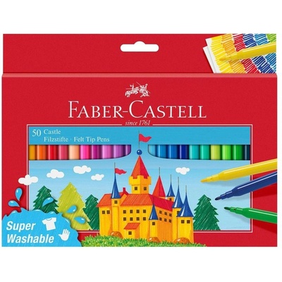 Faber-Castell Флумастери Замък, 50 цвята (1010180027)