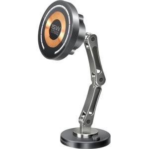Promate Безжична стойка за кола 12V ProMate MAGNUS-QI 360° Cradleless 15W MagSafe Compatible Wireless Charging Car mount, For Dashboard and Windshield, Tria