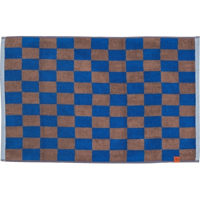 Mette Ditmer Denmark Синьо-кафяв килим за баня от органичен памук 50x80 cm Retro - Mette Ditmer Denmark (RETBMB76)