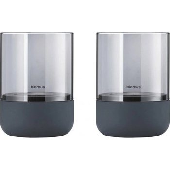 Image 1 of blomus Свещник за чаена свещ CALMA 9 см, комплект от 2 бр. , дим, бетон, Blomus (BM66255)