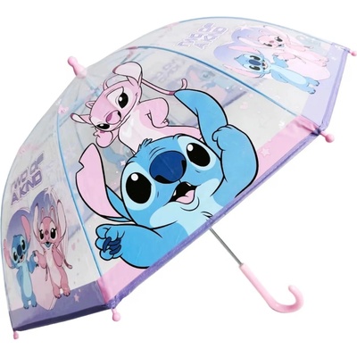 Lilo & Stitch dáždnik so Stitchom a Angel ružový