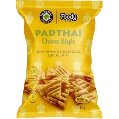 Foody Free Bezlepkový Šošovicový Chips Pad Thai China Style 50 g