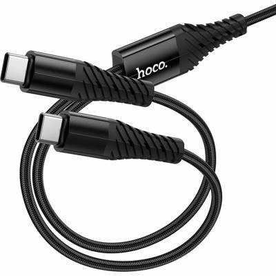 Hoco X123 2v1 USB C to USB C+C 1m černý