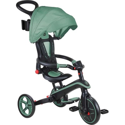 Globber Детска триколка 4 в 1 globber explorer trike foldable, сгъваема, цвят маслина (732-104-2)